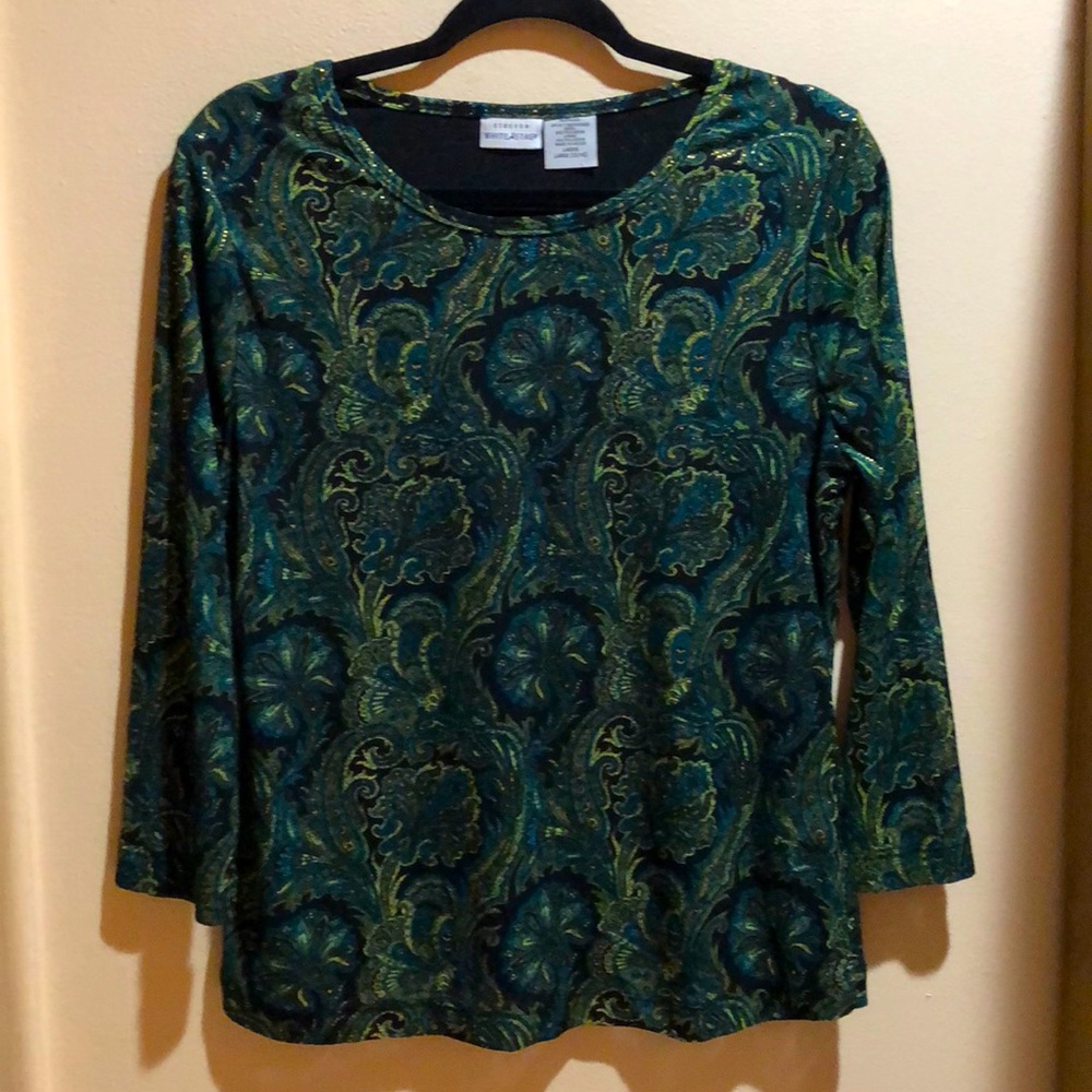 White Stag Stretch floral paisley top